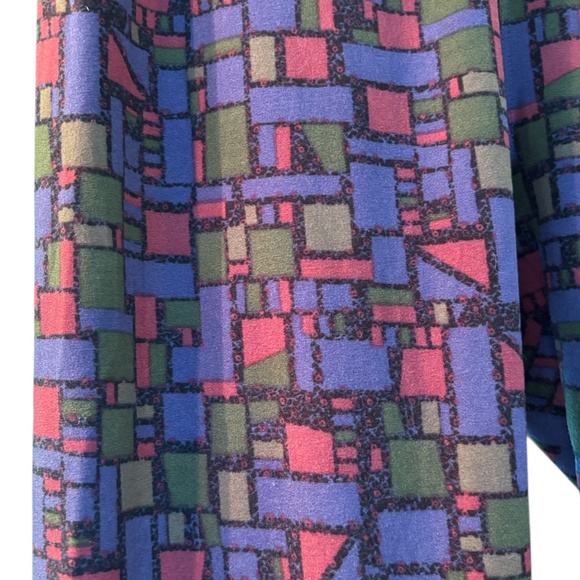 LuLaRoe Multicolor Block Pattern Leggings - Picture 8 of 8